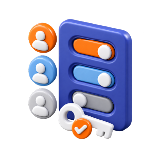 Role-based access control security icon